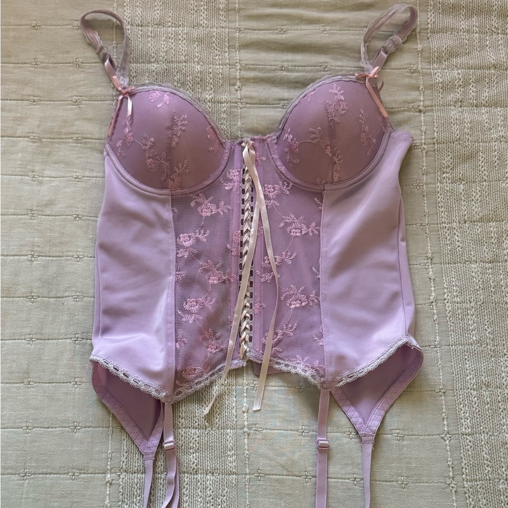 Rampage Lavender Lace Bustier